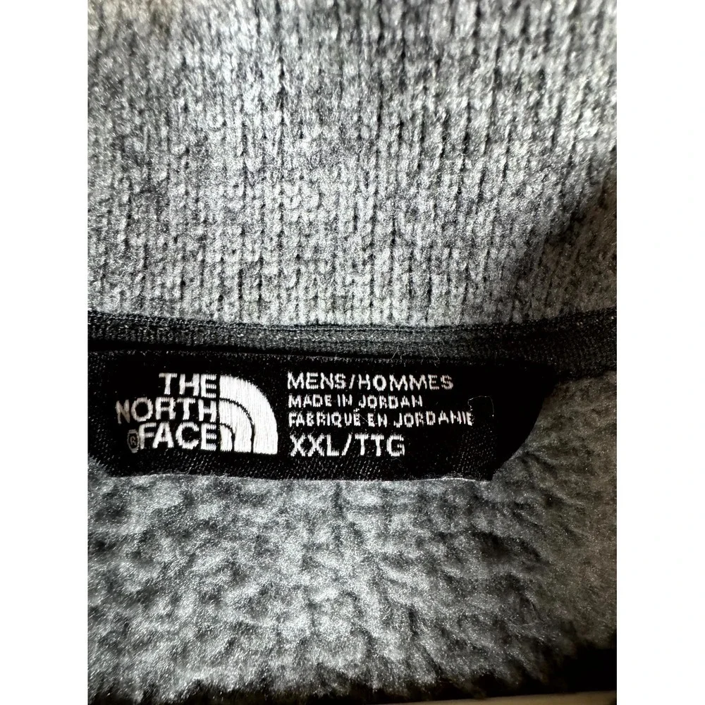 The North Face‎ Sweatshirt Mens 2XL Gray Sherpa Lined Cozy Mock Neck Quarter Zip